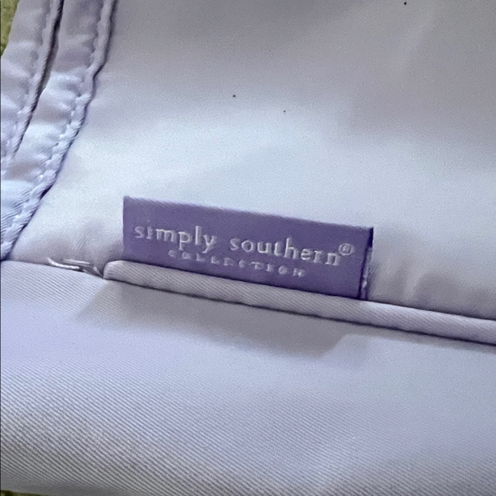 Simply Southern Purple Tote with Multicolor Lettering - Picture 3 of 4
